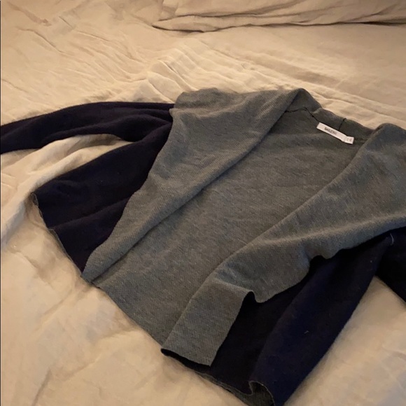 Adorable navy blue and grey cardigan! - Picture 2 of 3